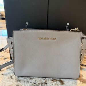Michael Kors Light Gray Crossbody Bag